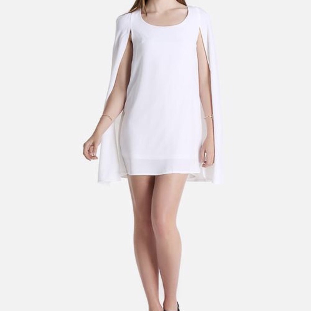Lavish Alice White Cape Dress
